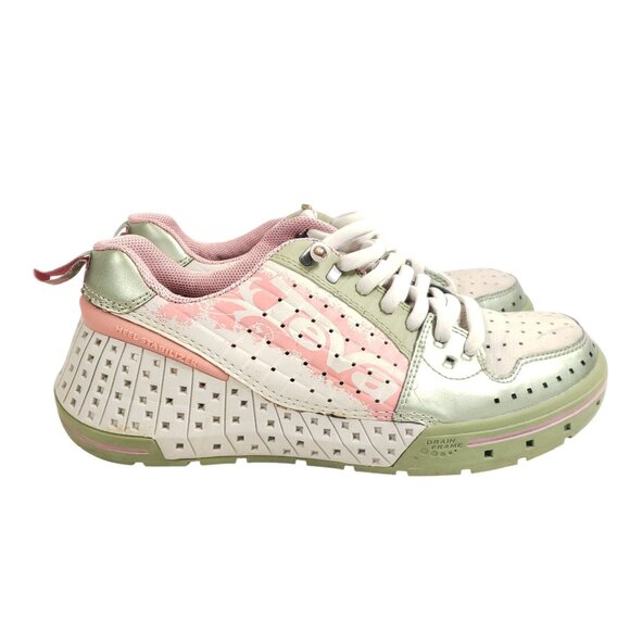 Teva Womens Size 8 Athletic Sneakers Pastel Green & Pink Breathable - Picture 3 of 9